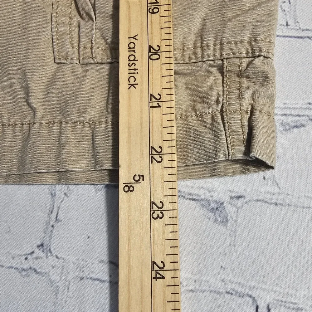 North Bay Cargo Supplies Men's Beige Cargo Shorts Size 34 Cotton Utility Pockets